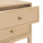 Elio/Rattan 2 Drawer Nightstand