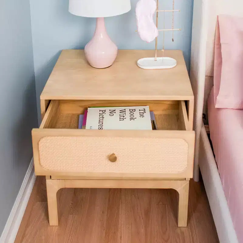 Elio/Rattan 2 Drawer Nightstand