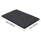 VEVOR Japanese Tatami Mat, Full Size Foldable Japanese Tatami Mattress, Futon Mattress with Storage Bag, 9-Layer Floor Mat, 80 x 54 x 3.5 in, Black