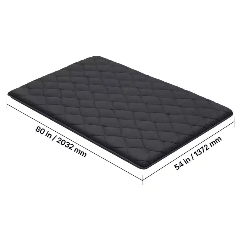 VEVOR Japanese Tatami Mat, Full Size Foldable Japanese Tatami Mattress, Futon Mattress with Storage Bag, 9-Layer Floor Mat, 80 x 54 x 3.5 in, Black
