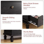 8 Drawer Dresser for Bedroom, Vintage 59 Dresser TV Stand with Carved Handles and Tapered Legs, Wood Chests of Drawers with Large Capacity Storage