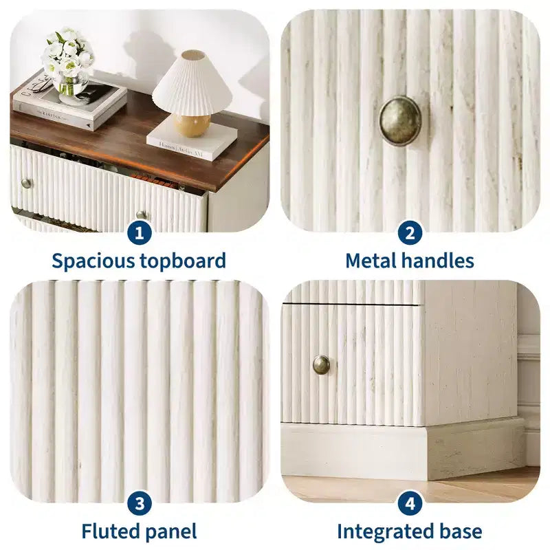 5-Drawer Bedroom Dresser, Upright Wooden Wardrobe, with Metal Handles, Suitable for Apartments, Bedrooms, Living Rooms, and Dining Rooms