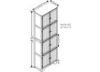 72.4 Tall Storage Cabinet Tall Storage Cabinet with 8 Doors and 4 Shelves ,Bookshelf for Living Room, Office