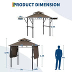 Durable Canopy Shelter for Outdoor Patio  Grill Gazebo for Backyard BBQ, Weather-Resistant Construction, Easy Setup