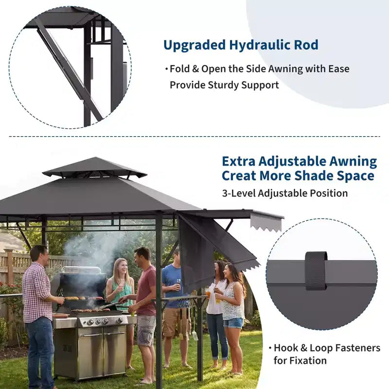 Durable Canopy Shelter for Outdoor Patio  Grill Gazebo for Backyard BBQ, Weather-Resistant Construction, Easy Setup