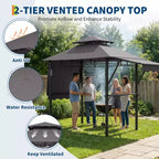 Durable Canopy Shelter for Outdoor Patio  Grill Gazebo for Backyard BBQ, Weather-Resistant Construction, Easy Setup