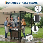 Durable Canopy Shelter for Outdoor Patio  Grill Gazebo for Backyard BBQ, Weather-Resistant Construction, Easy Setup
