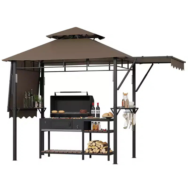 Durable Canopy Shelter for Outdoor Patio  Grill Gazebo for Backyard BBQ, Weather-Resistant Construction, Easy Setup