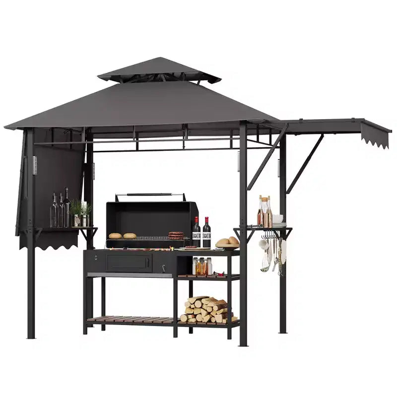 Durable Canopy Shelter for Outdoor Patio  Grill Gazebo for Backyard BBQ, Weather-Resistant Construction, Easy Setup