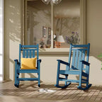 All-Weather HDPE Outdoor Rocking Chair Set  High Back Porch & Patio Rockers, Heavy Duty Comfort, Easy Assembly  2 Piece Set