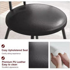 Modern Rattan Dining Chairs, Kitchen Chairs with Upholstered Cushion and Metal Legs for Small Space Living Room Coffee Shop Restaurant