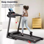 3.5HP Treadmill on Sale: Foldable Treadmill with 12% Incline, APP & Bluetooth Speakers, 330lbs Capacity, 64 Programs, Home Gym