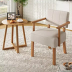 Modern Accent Chair with Wood Frame for Living Room, Bedroom and Dining Room