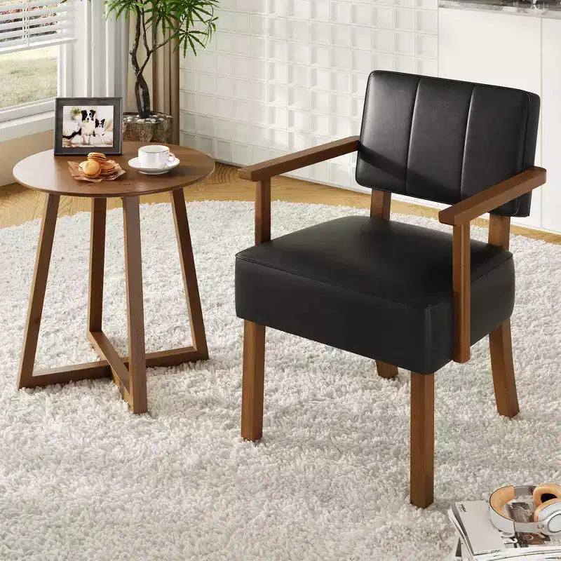 Modern Accent Chair with Wood Frame for Living Room, Bedroom and Dining Room