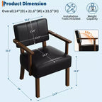 Modern Accent Chair with Wood Frame for Living Room, Bedroom and Dining Room