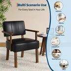 Modern Accent Chair with Wood Frame for Living Room, Bedroom and Dining Room