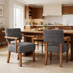 Modern Accent Chair with Wood Frame for Living Room, Bedroom and Dining Room