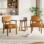 Modern Accent Chair with Wood Frame for Living Room, Bedroom and Dining Room