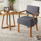 Modern Accent Chair with Wood Frame for Living Room, Bedroom and Dining Room