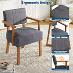 Modern Accent Chair with Wood Frame for Living Room, Bedroom and Dining Room