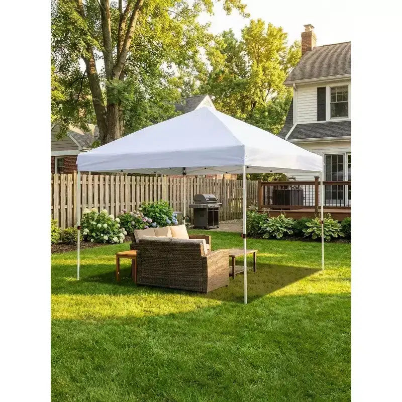 DobleePy 10x20 ft White Canopy Tent, Easy Setup, Adjustable Height, Waterproof UV-Resistant, No Sidewalls, for Outdoor Party & Backyard
