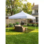 DobleePy 10x20 ft White Canopy Tent, Easy Setup, Adjustable Height, Waterproof UV-Resistant, No Sidewalls, for Outdoor Party & Backyard