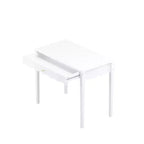 White Makeup Vanity Desk Dressing Table with Drawer, Compact Office Writing Desk Storage Entryway Console Table (Only Table included) - ModernLuxe