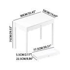 White Makeup Vanity Desk Dressing Table with Drawer, Compact Office Writing Desk Storage Entryway Console Table (Only Table included) - ModernLuxe