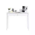 White Makeup Vanity Desk Dressing Table with Drawer, Compact Office Writing Desk Storage Entryway Console Table (Only Table included) - ModernLuxe