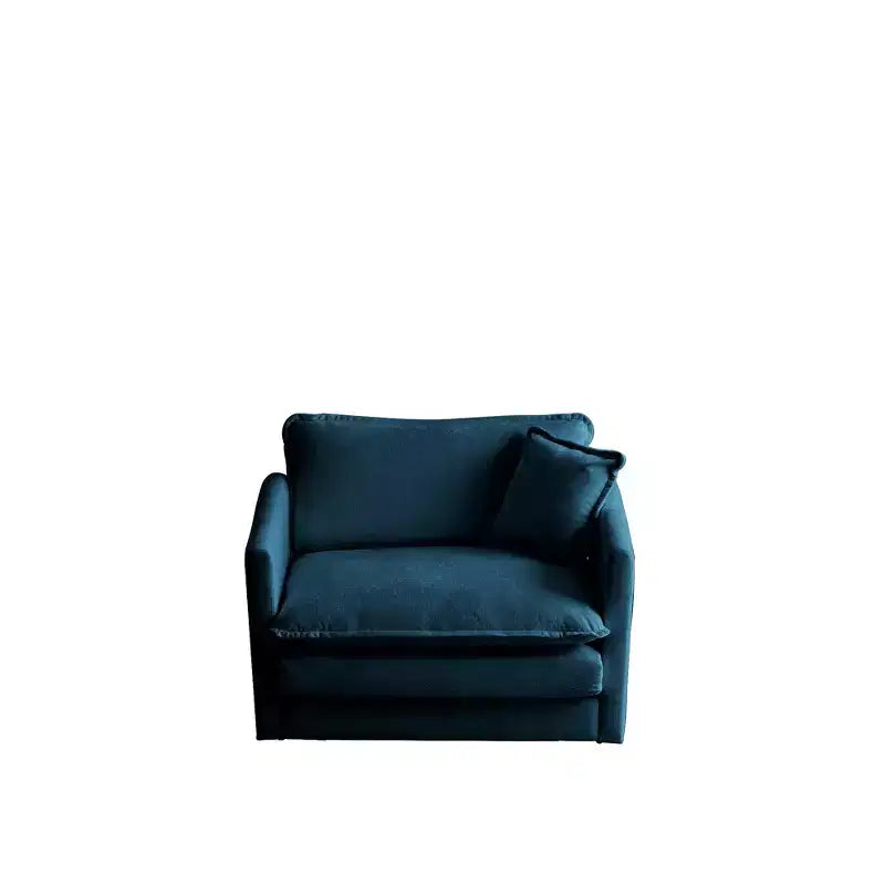 Homy Casa Oversized Deep Accent Chair with Toss Pillow, Blue