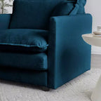 Homy Casa Oversized Deep Accent Chair with Toss Pillow, Blue
