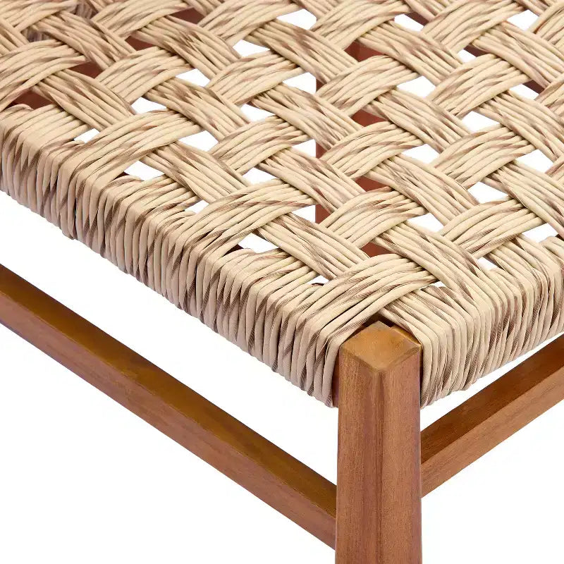Christopher Knight Home Zorica 3 Piece Outdoor Rustic Woven Wicker Acacia Wood Dining Set