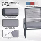 Clihome 2-Piece Outdoor Rocking Bistro Set, Metal Conversation Set with Cushions, All-Weather Patio Balcony Porch Furniture