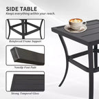 Clihome 2-Piece Outdoor Rocking Bistro Set, Metal Conversation Set with Cushions, All-Weather Patio Balcony Porch Furniture