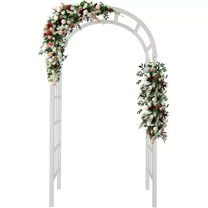 VINGLI Vinyl Garden Arbor, PVC Wedding Arch for Ceremony Party, Garden Trellis for Climbing Plants Outdoor, Arch Backdrop Stand