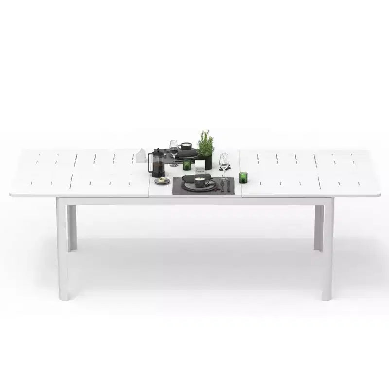 Clihome Aluminum Metal Expandable Patio Dining Table
