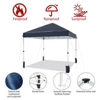 Outdoor Gazebo Tent, Portable Pop-Up Awning, Heavy-Duty Metal Frame Tent, Suitable for Patios, Courtyards, Parties, Beaches, and Outdoor Areas
