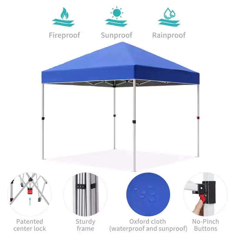 Outdoor Gazebo Tent, Portable Pop-Up Awning, Heavy-Duty Metal Frame Tent, Suitable for Patios, Courtyards, Parties, Beaches, and Outdoor Areas
