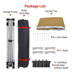 Outdoor Gazebo Tent, Portable Pop-Up Awning, Heavy-Duty Metal Frame Tent, Suitable for Patios, Courtyards, Parties, Beaches, and Outdoor Areas