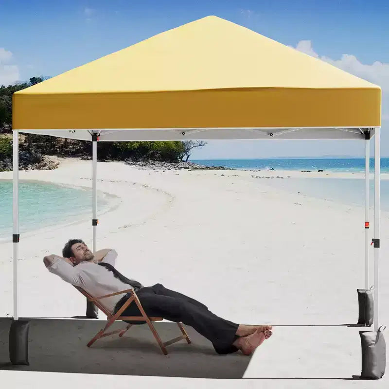 Outdoor Gazebo Tent, Portable Pop-Up Awning, Heavy-Duty Metal Frame Tent, Suitable for Patios, Courtyards, Parties, Beaches, and Outdoor Areas