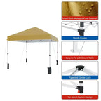 Outdoor Gazebo Tent, Portable Pop-Up Awning, Heavy-Duty Metal Frame Tent, Suitable for Patios, Courtyards, Parties, Beaches, and Outdoor Areas