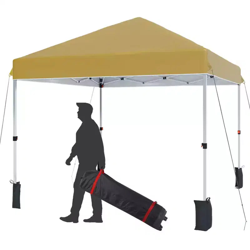 Outdoor Gazebo Tent, Portable Pop-Up Awning, Heavy-Duty Metal Frame Tent, Suitable for Patios, Courtyards, Parties, Beaches, and Outdoor Areas