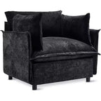 VINGLI Accent Chairs , Green 34 Width Oversized Reading Chair Upholstered Armchair Soft Chenille Fabric Living Room Chairs Sofa