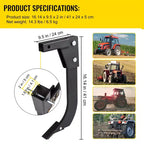 VEVOR Hitch Mounted Ripper, 16\ Shank Length Box Scraper Shank, 4 Hole Site Box Blade for Tractor, 2 Locating Pins Ripper Shank, Black