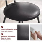 Rattan Dining Chairs with Thicken Upholstered and Metal Legs for Living Room