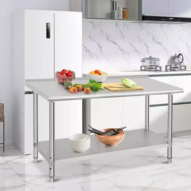 Garvee 60 x 24 Commercial Work Table, Heavy Duty Stainless Steel Prep Table for Kitchen, Restaurant