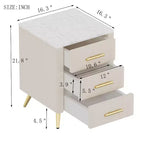 Modern Nightstand 3-Drawer Door Cabinet (N733P208520A)