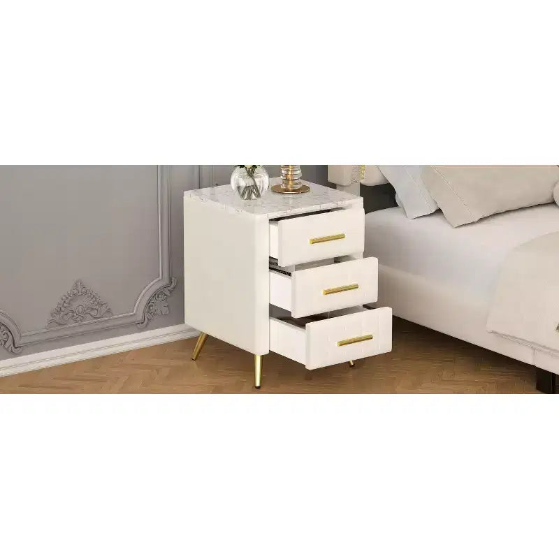Modern Nightstand 3-Drawer Door Cabinet (N733P208520A)