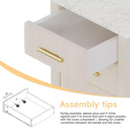 Modern Nightstand 3-Drawer Door Cabinet (N733P208520A)