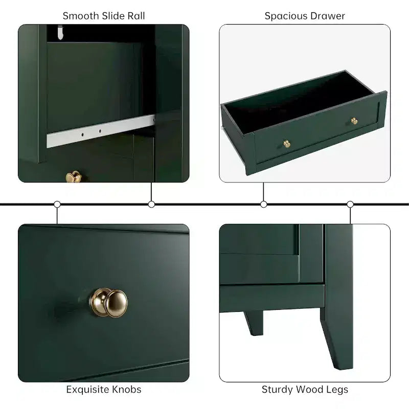 5 Drawer Dresser for Bedroom - Tall Modern Wooden Chest with Deep Drawers & Metal Knobs for Entryway Hallway